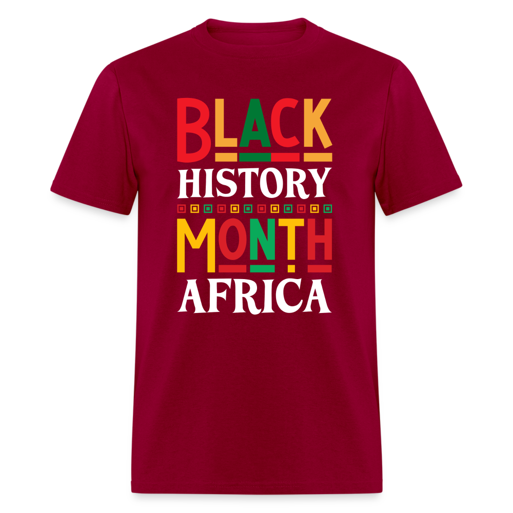 African Pride Black History Month T-shirt For Men and Women - dark red