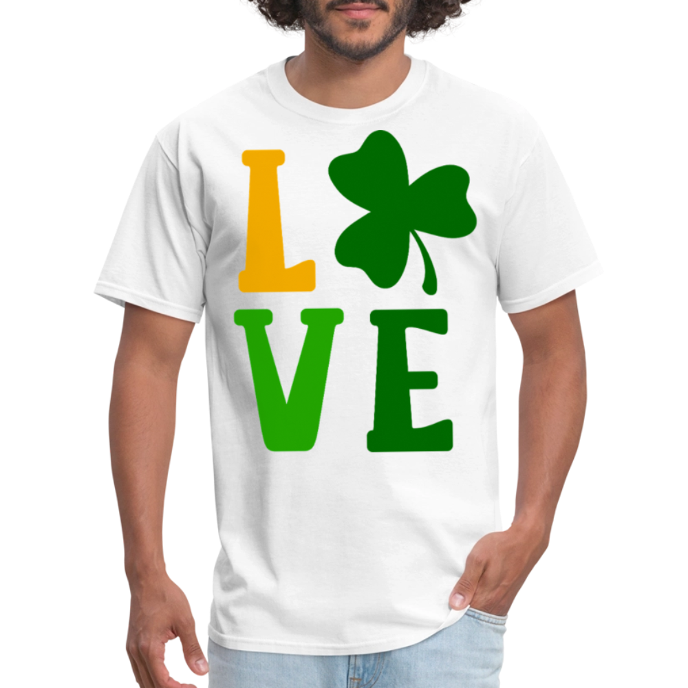 St Patrick's Day Shamrock Love T-shirt - white