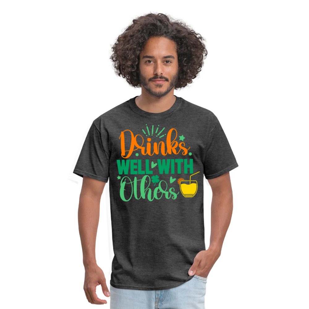 Party-Ready Tee – Drinks Well with Others Funny Shirt - heather black