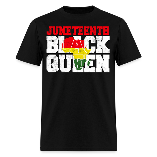 Juneteenth Black Queen Empowered Black Woman T-Shirt - black