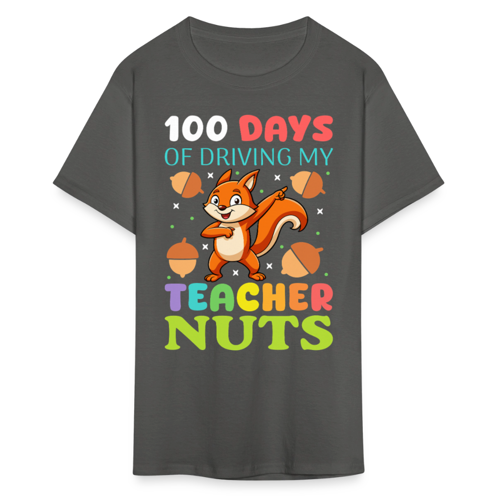 100 Days Of Driving My Teacher Crazy Shirt Funny School Teacher T-shirt - charcoal