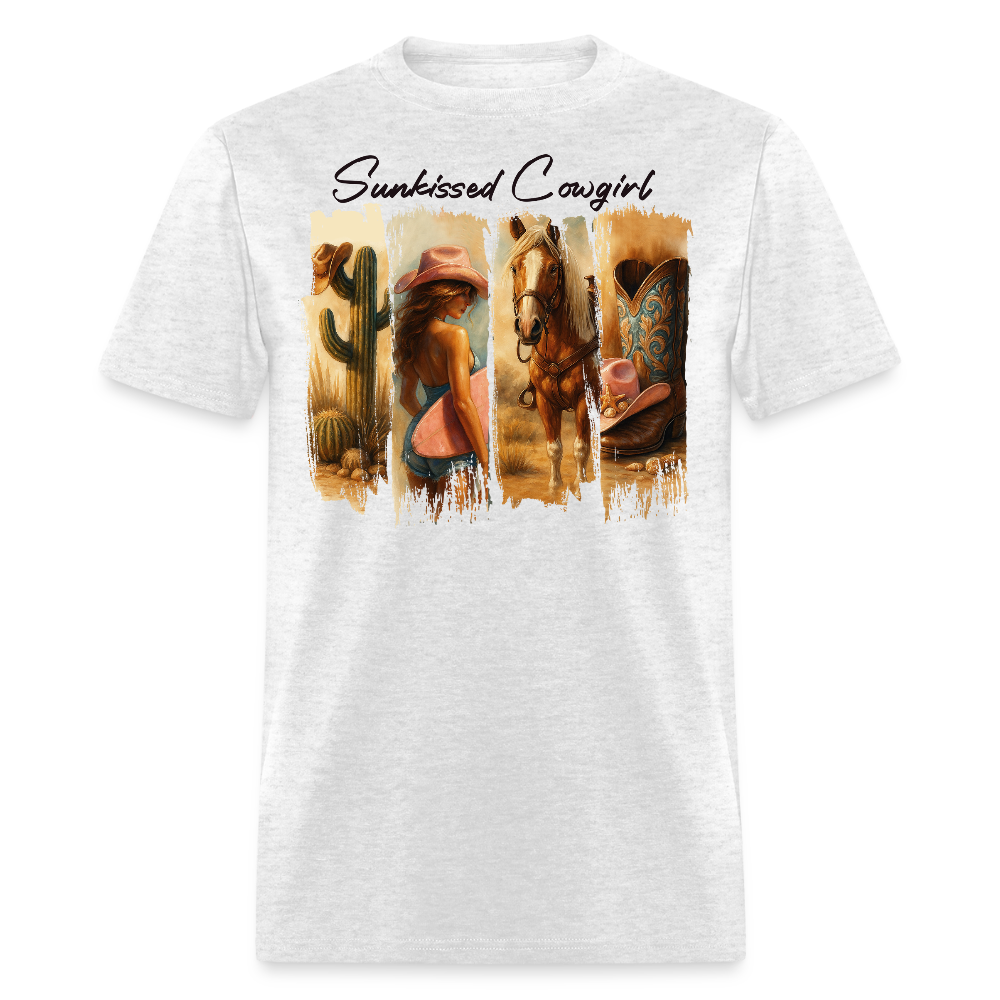 Sunkissed Cowgirl Horse Lover Country Girl T-shirt - light heather gray