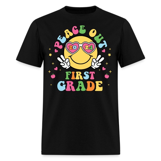 Peace Out First Grade Teacher Gifts T-Shirt - black