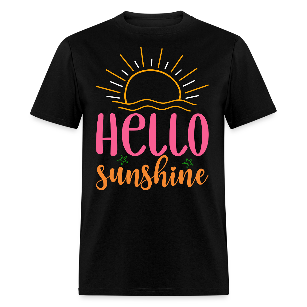 Hello Sunshine Positive Vibes T-shirt - black