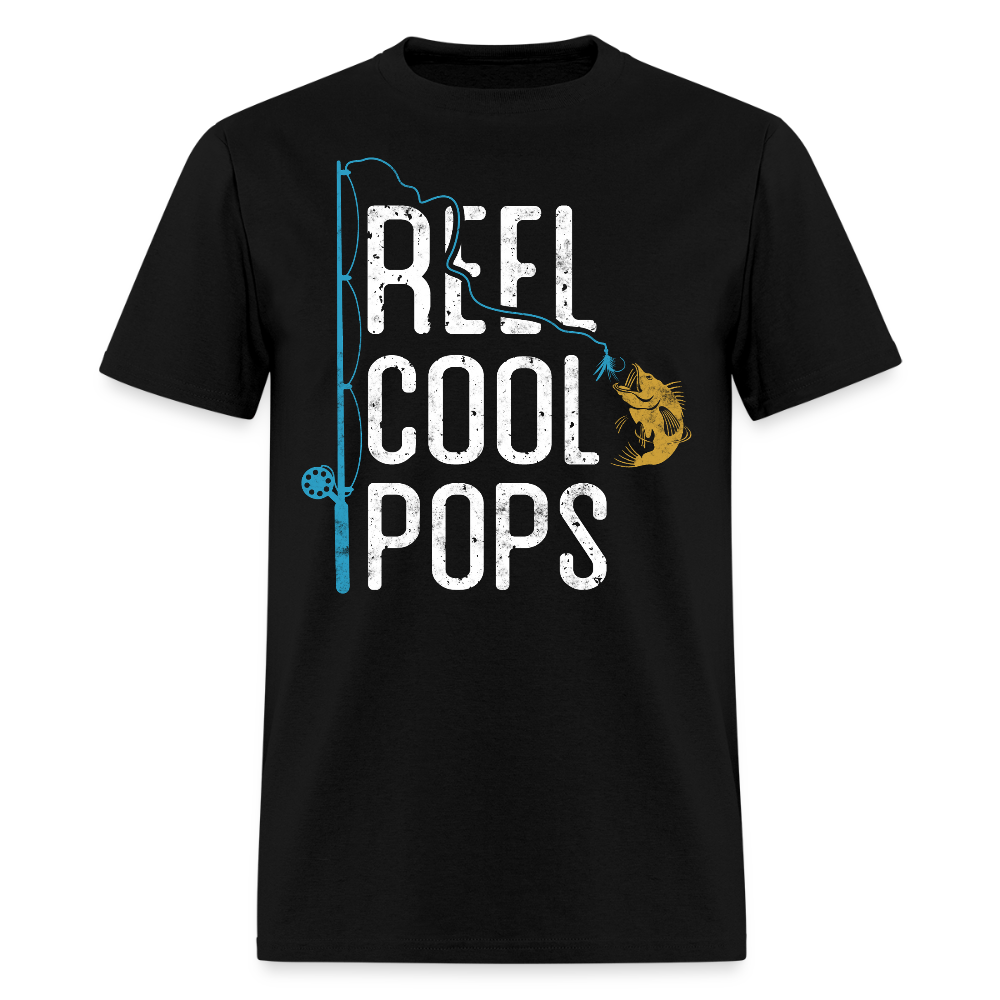 Reel Cool Pops Tee Father’s Day Fishing T-shirt - black