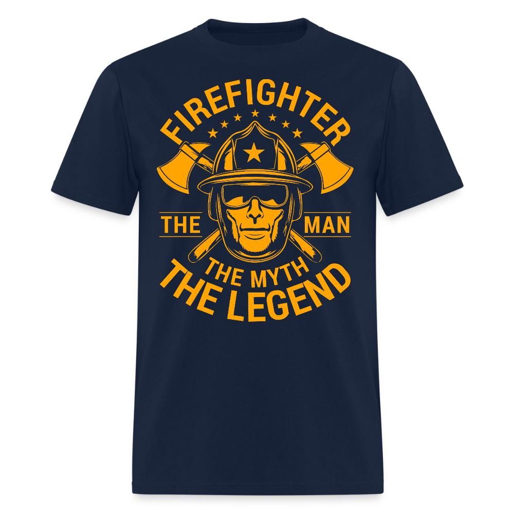 Firefighter The Man The Myth The Legend T-Shirt - navy
