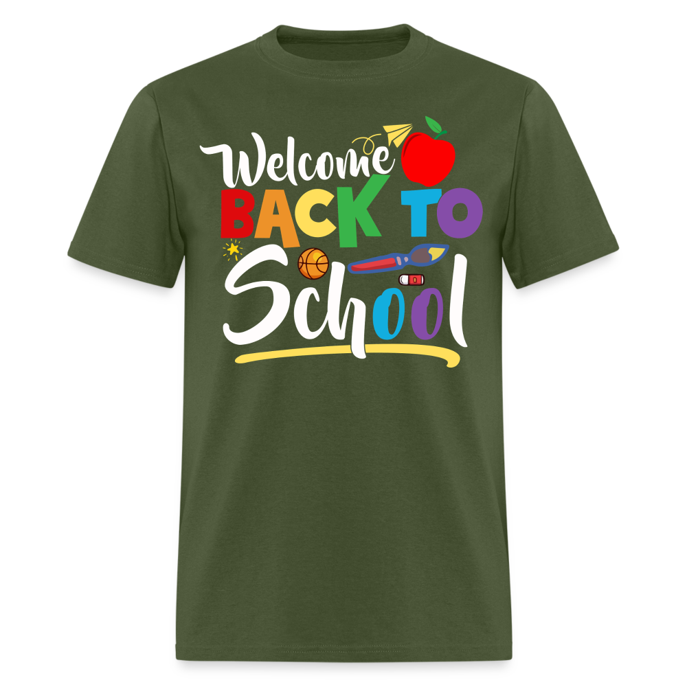 Welcome Back to School Shirt for Teachers First Day of school T-shirt - military green