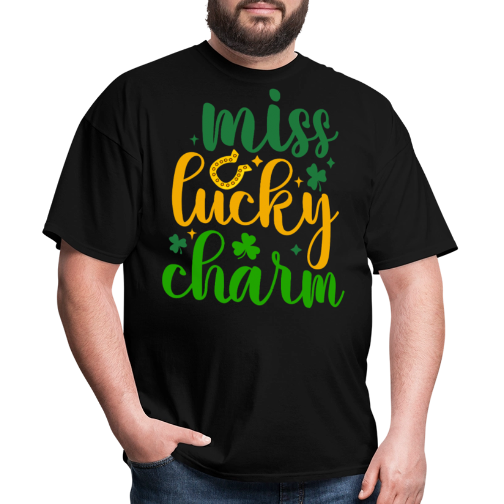 Miss Lucky Charm St Patrick’s Day T-shirt - black