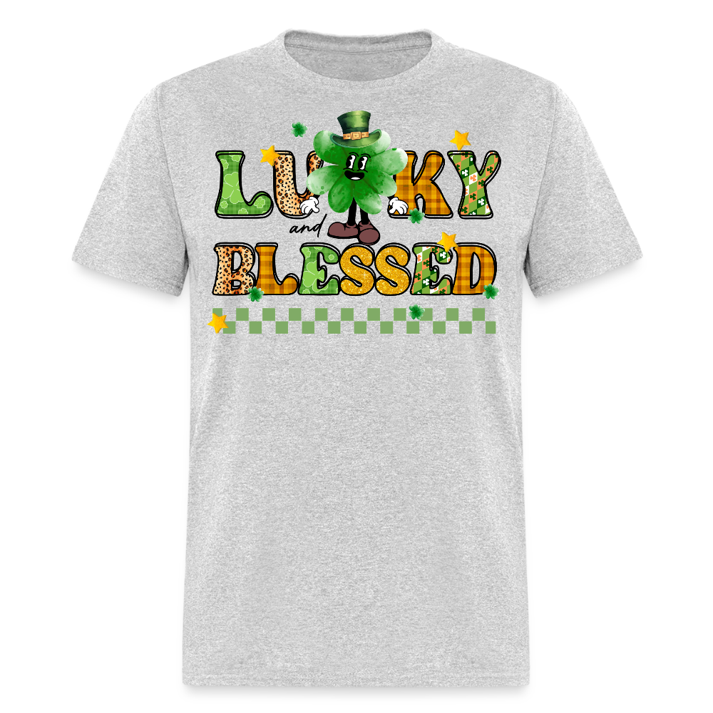 Blessed And Lucky Irish Holiday T-shirt - heather gray