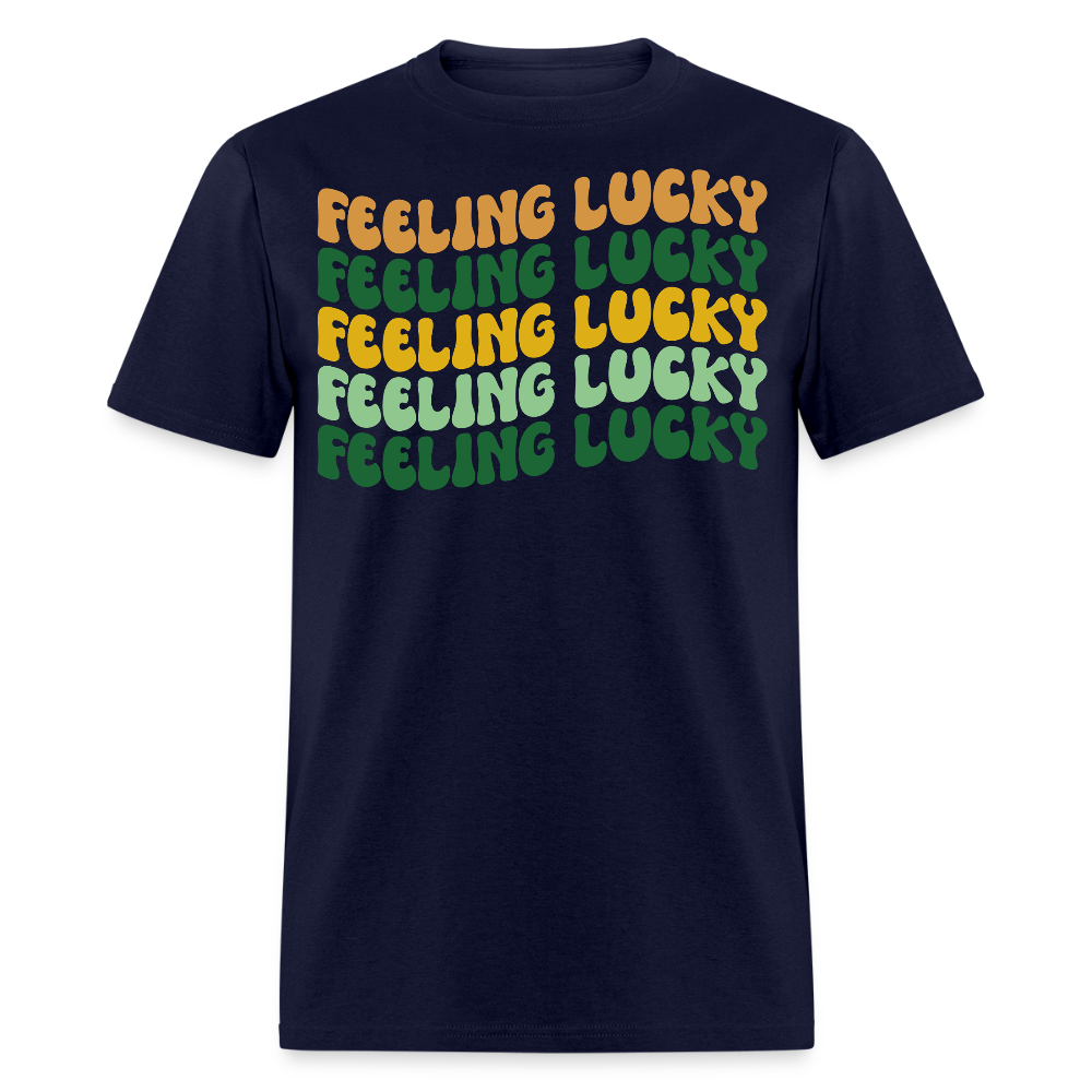 Retro Feeling lucky St Patrick’s Day T-shirt - navy