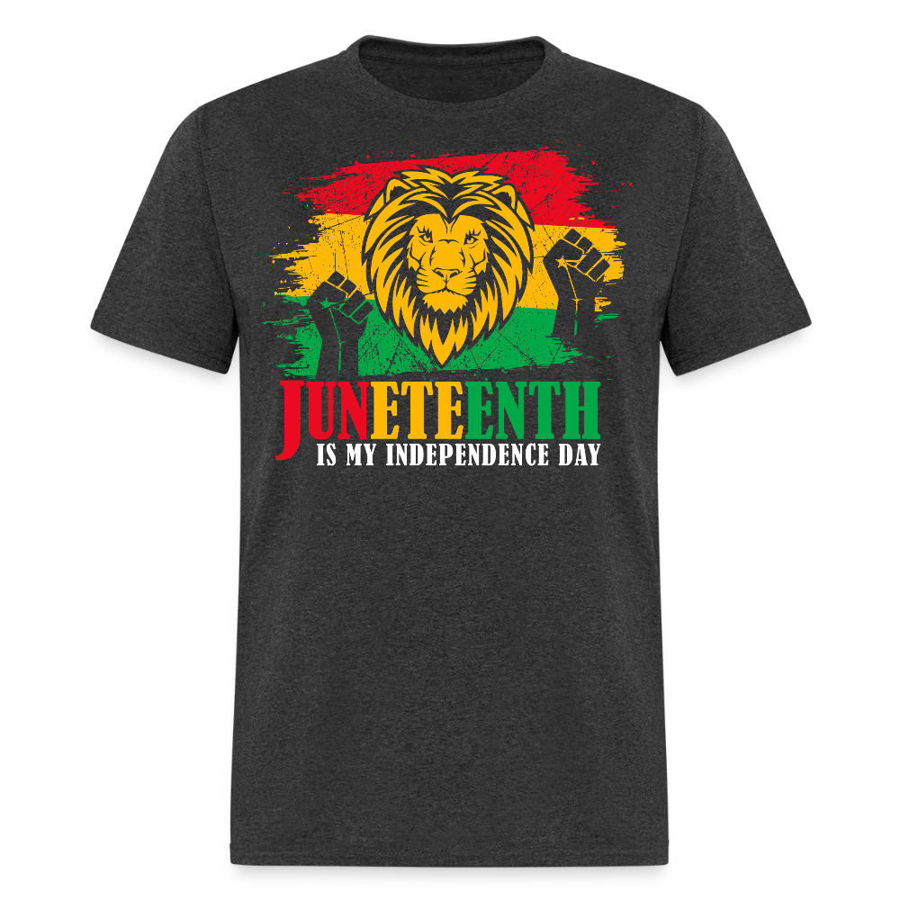 African American Pride Juneteenth RBG Flag T-shirt - heather black