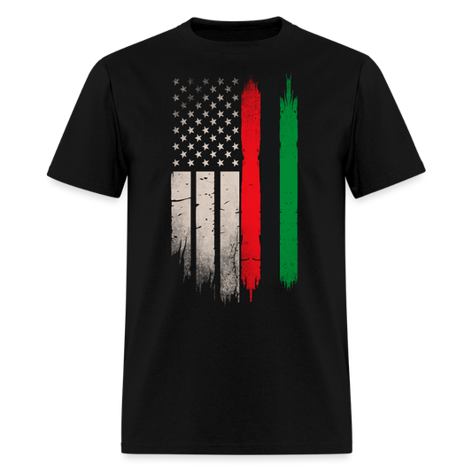 African American Flag Juneteenth Pride T-Shirt - black