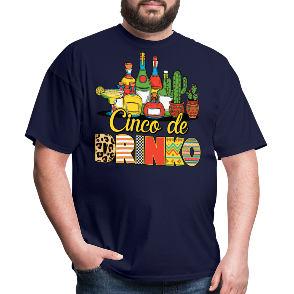 Tequila and Margarita Party Tee Funny Cinco de Mayo Drinking T-shirt - navy