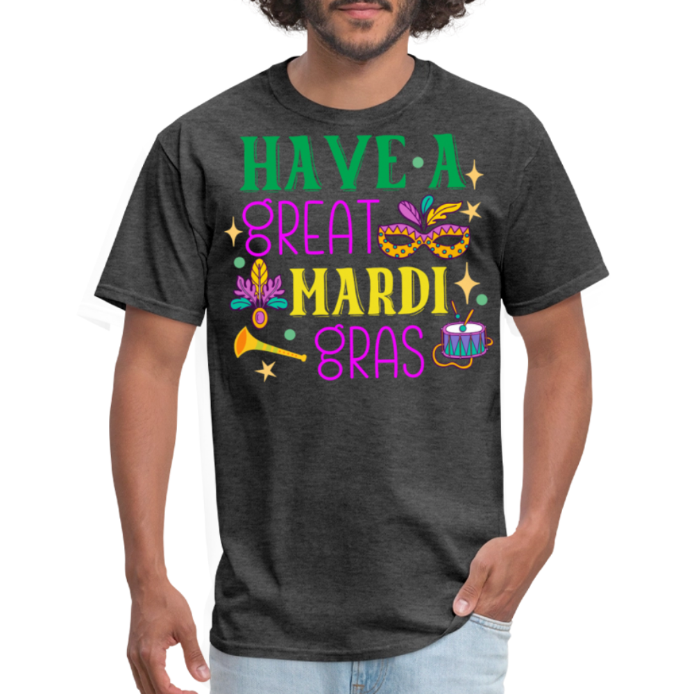 Louisiana Carnival Celebration Tee Have a great Mardi Gras T-shirt - heather black