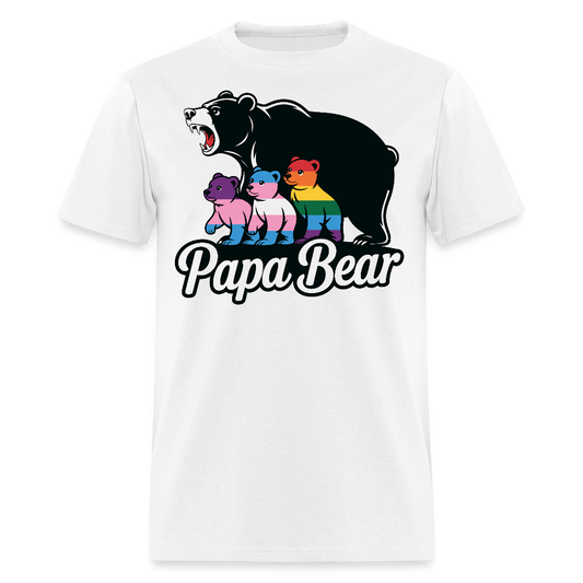 LGBTQ Papa Bear Pride T-shirt - white