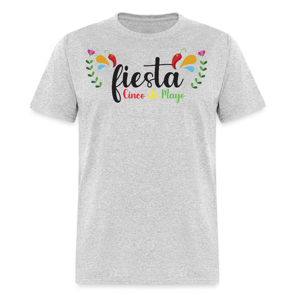 Cute and Festive Cinco De Mayo Fiesta T-shirt - heather gray