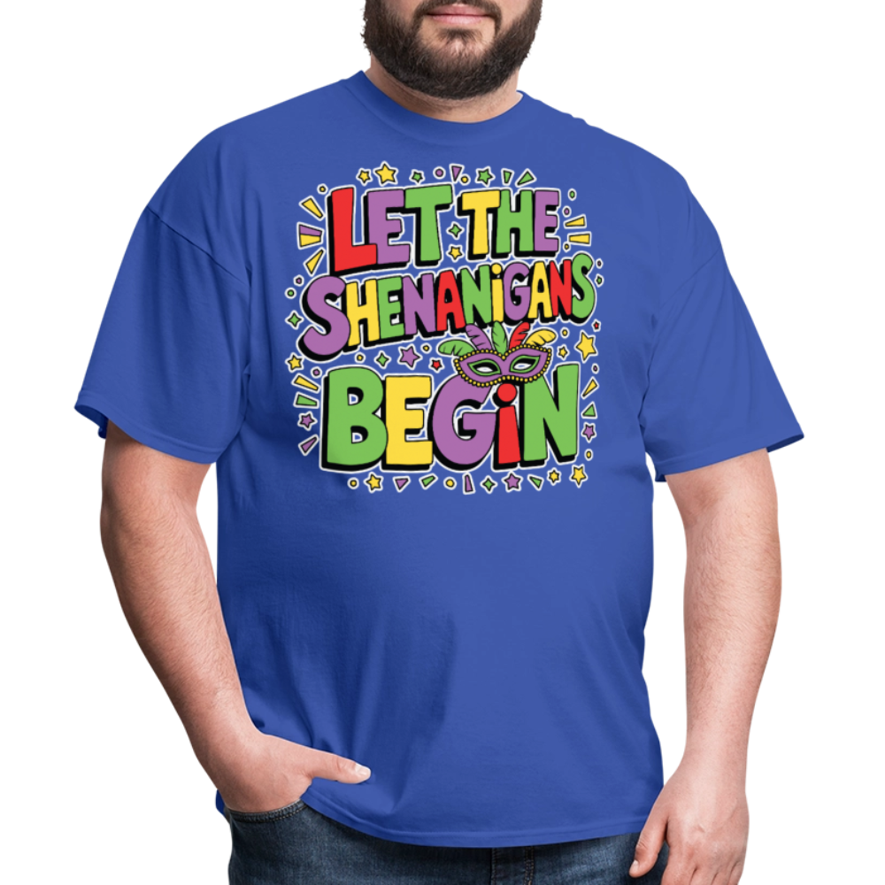 Masquerade Theme Party Outfit Let the Shenanigans Begin Classic T-Shirt - royal blue