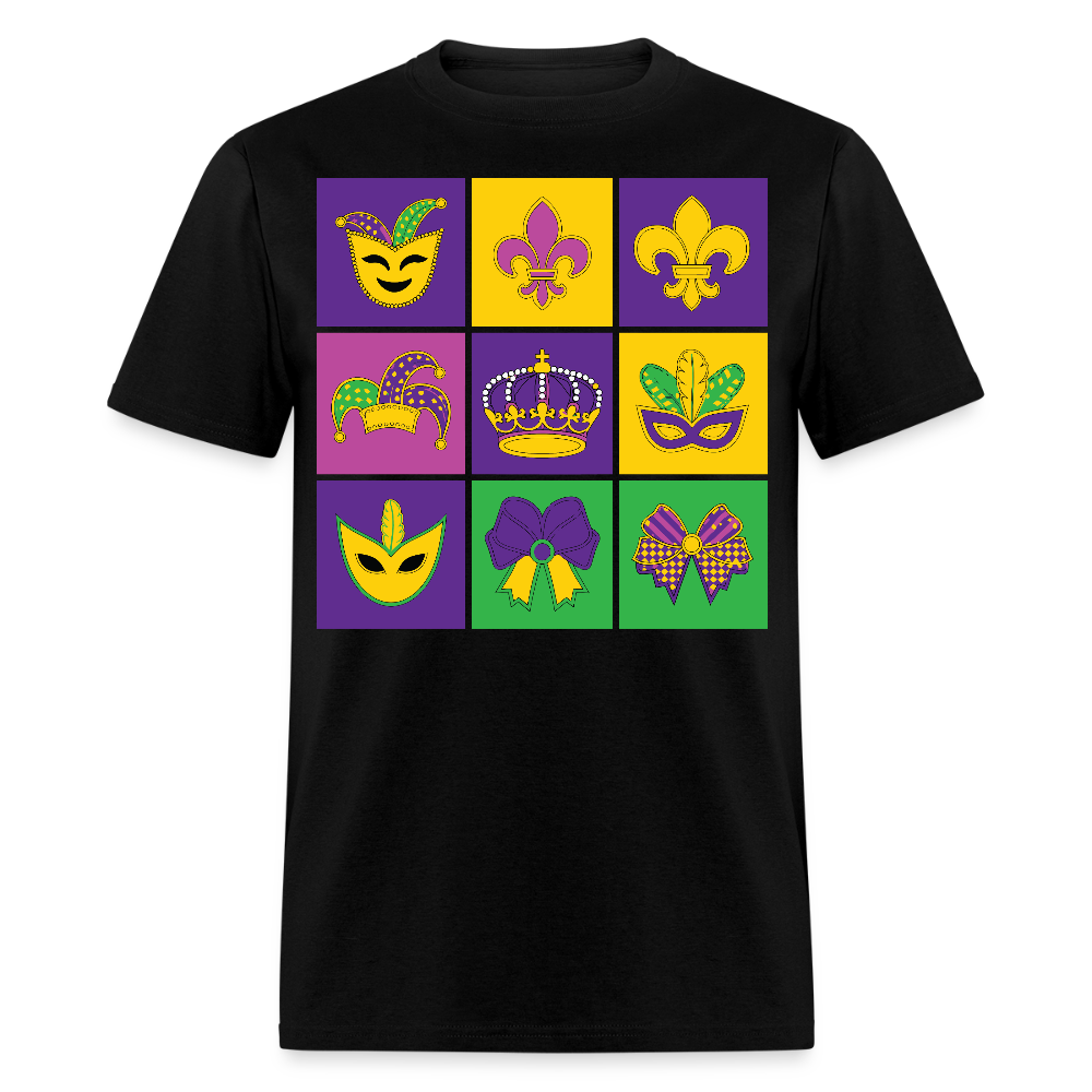 Mardi Gras Shirts For Women and Men Masquerade Party T-shirt - black