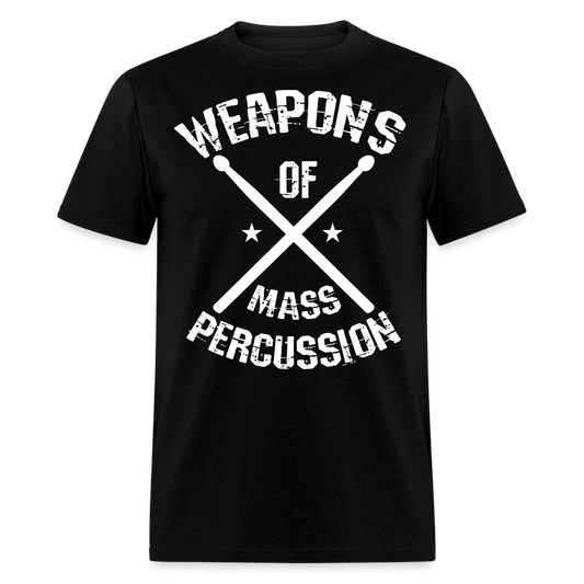 Weapons Of Mass Percussion Funny Drummer T-shirt - black