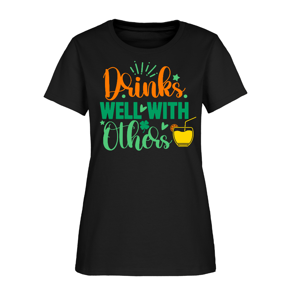 Funny Women's Drinking Quote T-Shirt - black