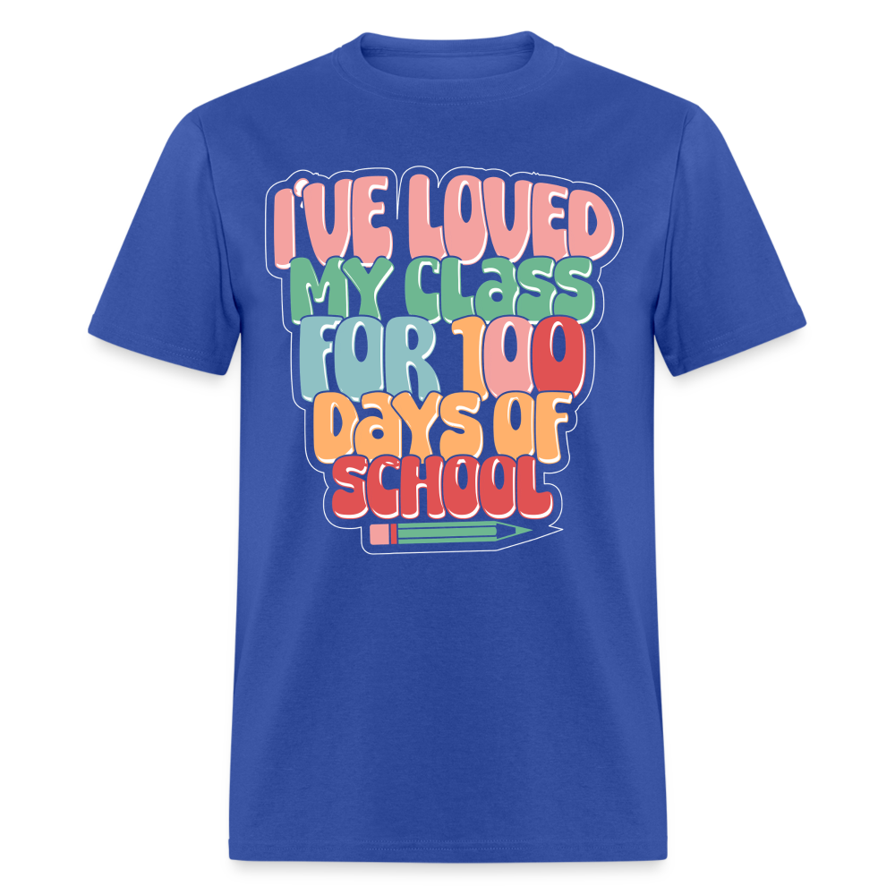 100 Days Of School Tee For Teachers 100 Days Of Learning Teacher T-shirt - royal blue