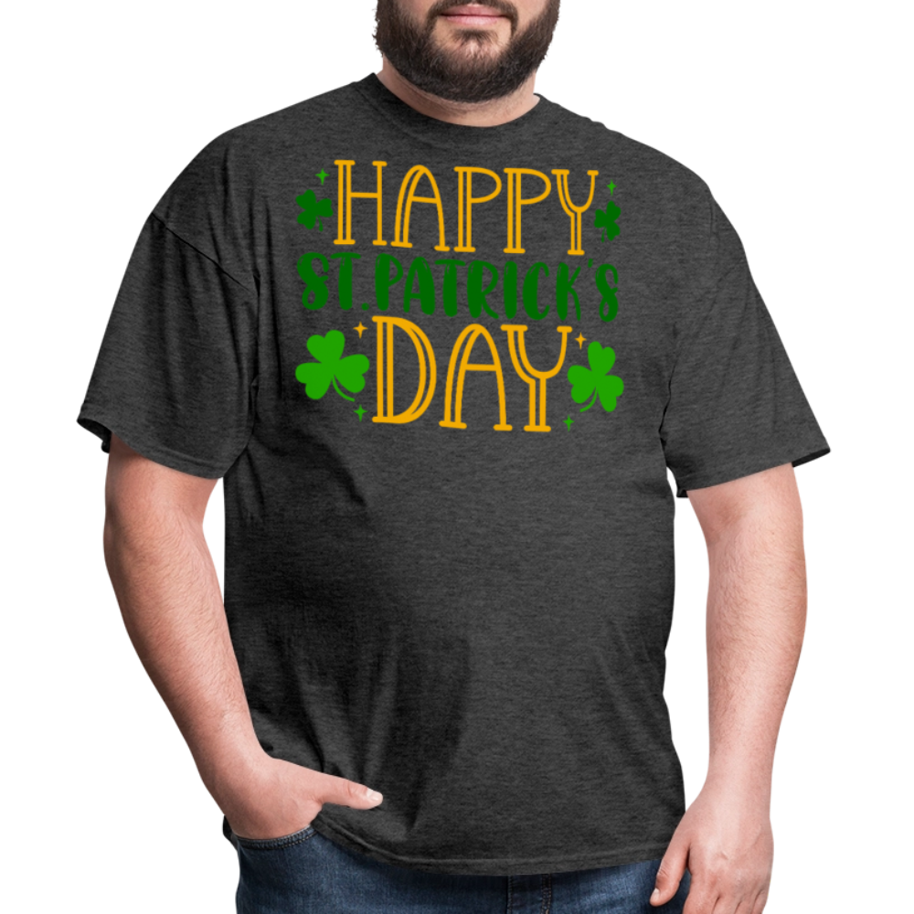 Lucky Shamrock Funny St Patrick’s Day T-shirt - heather black