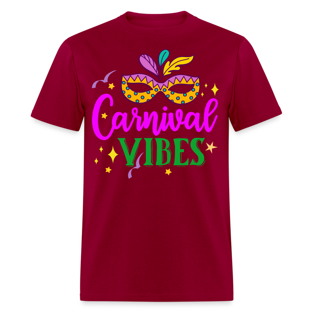 Masquerade Mask Festival Tee Mardi Gras Carnival T-shirt - dark red