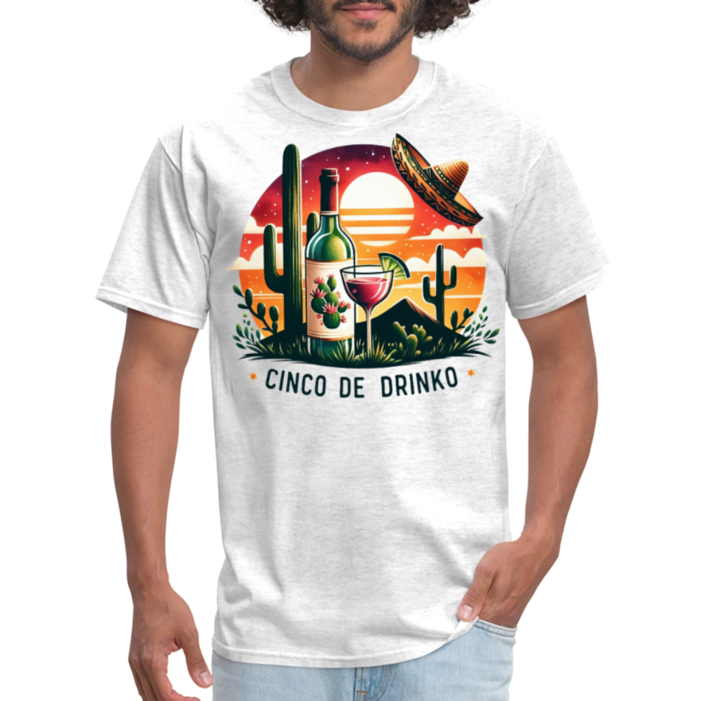 Cinco De Drinko Tee Funny Cinco De Mayo Drinking T-shirt - light heather gray