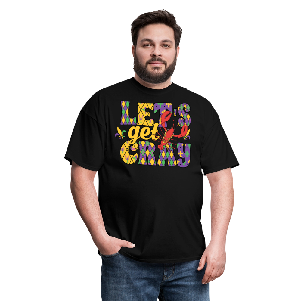 Let’s Get Cray Mardi Gras Crawfish Party T-Shirt - black