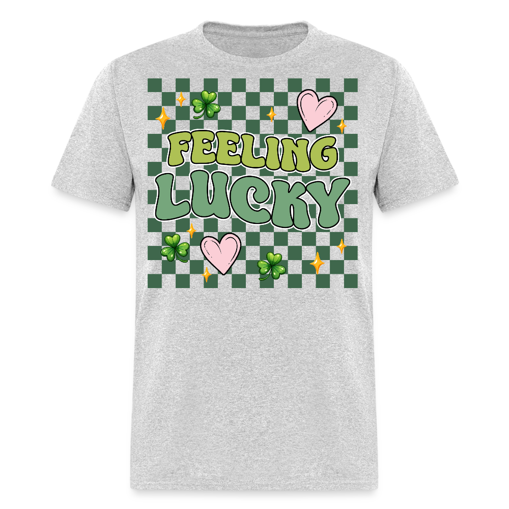 Feeling Lucky Aesthetic St Patrick’s Day T-shirt - heather gray