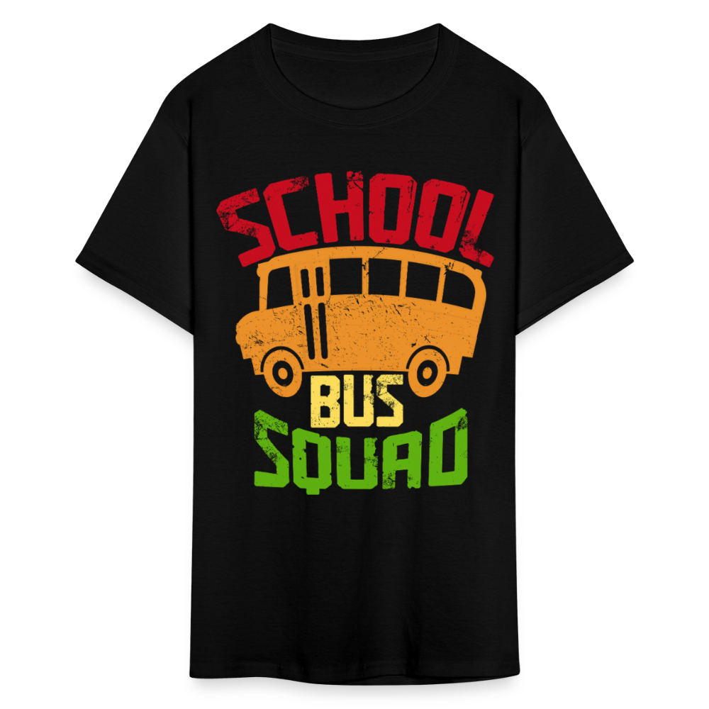 Vintage School Bus Tee for Drivers & Staff School Bus Squad T-shirt - black