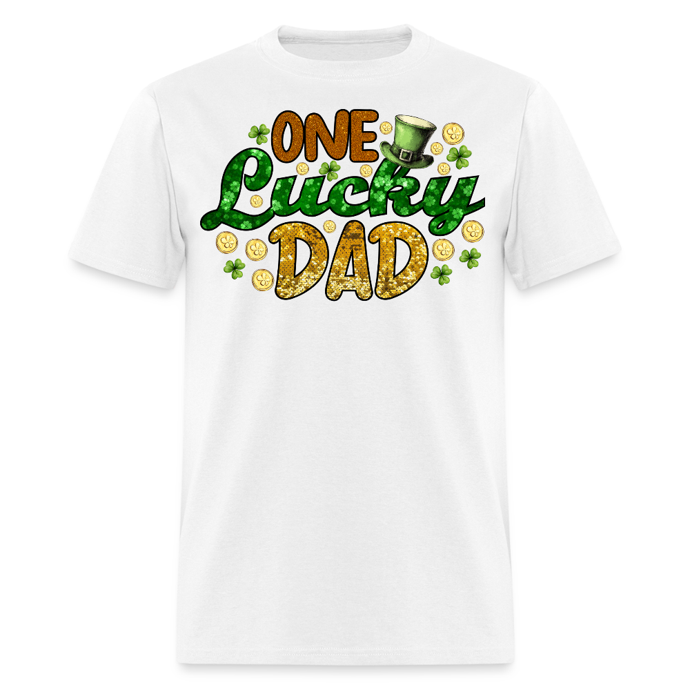 One Lucky Dad St Paddy’s Day T-shirt - white