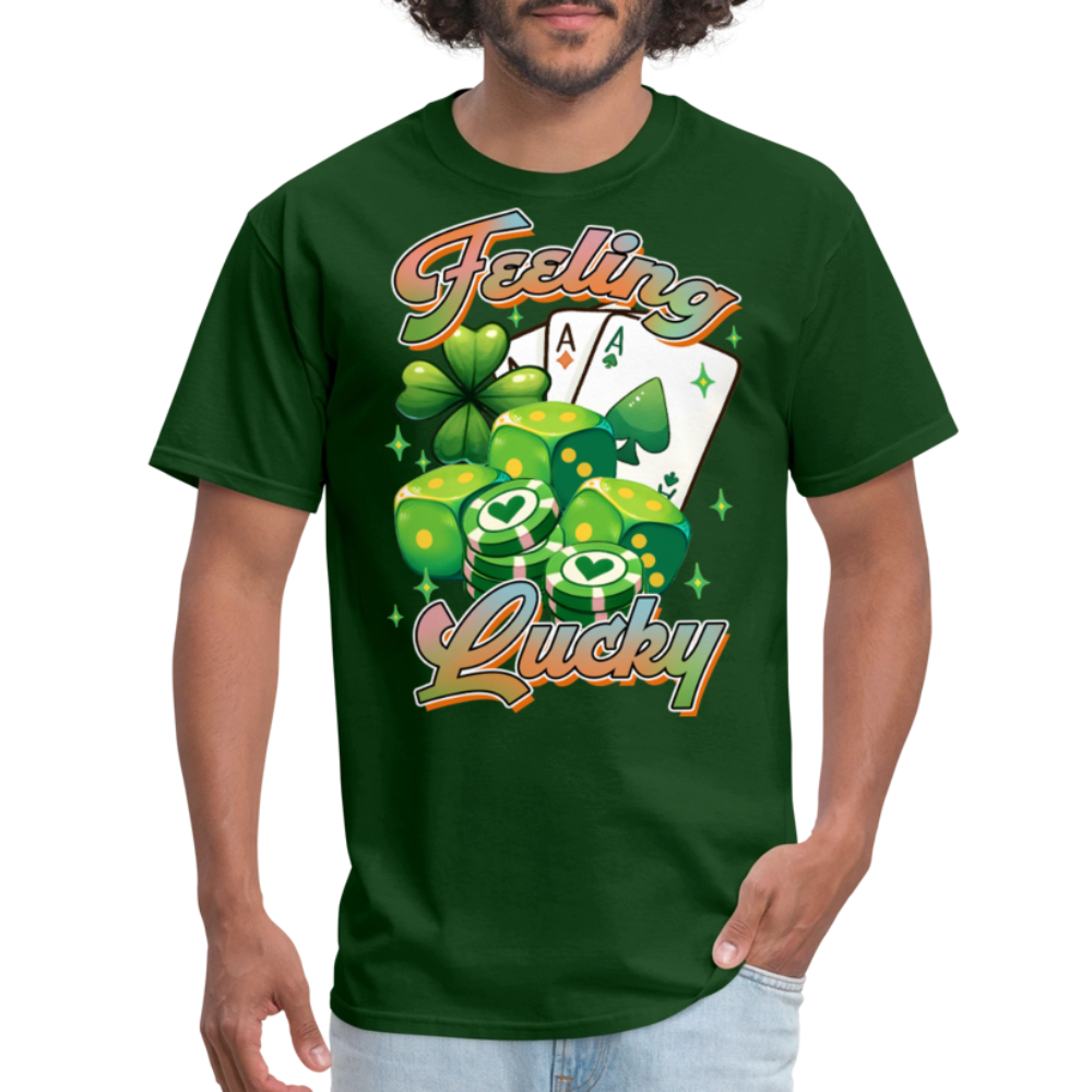 St Patrick’s Day lucky Gambling T-shirt - forest green