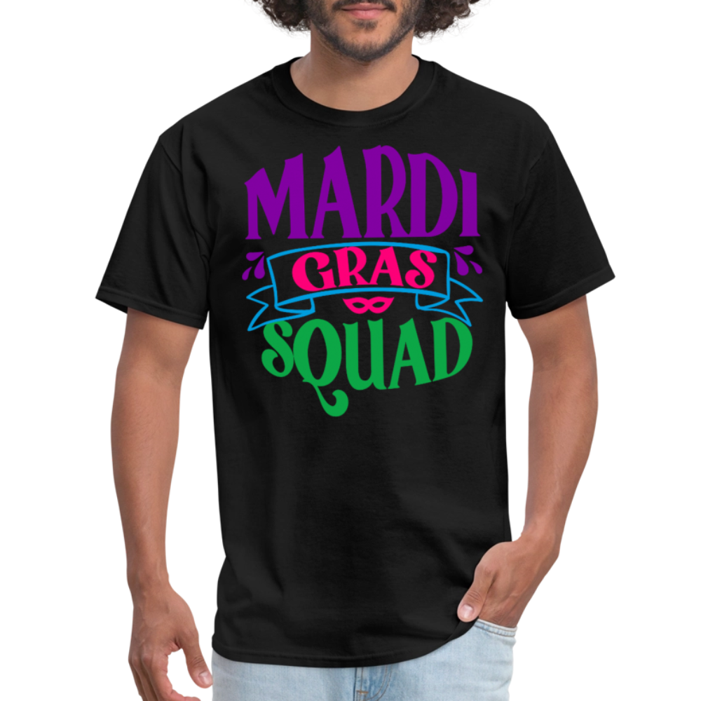 Mardi Gras Squad Matching Unisex T-Shirt - black