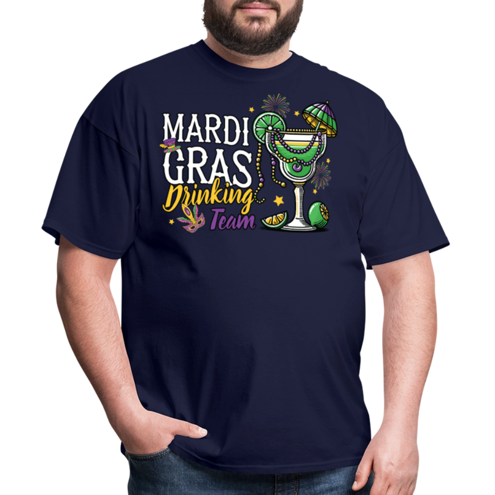Best Mardi Gras Gifts For Drinkers Mardi Gras Drinking Team T-shirt - navy