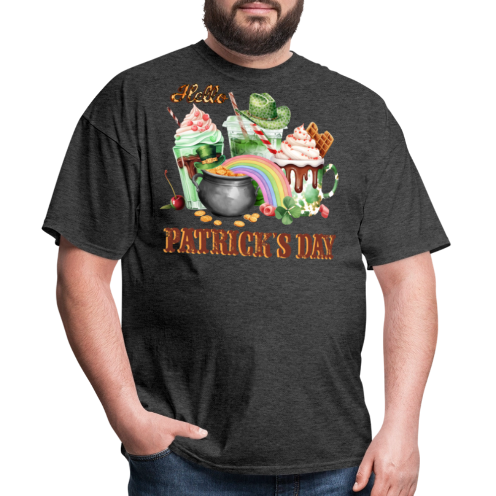 St Patrick’s Day Aesthetic Coffee Lover T-shirt - heather black