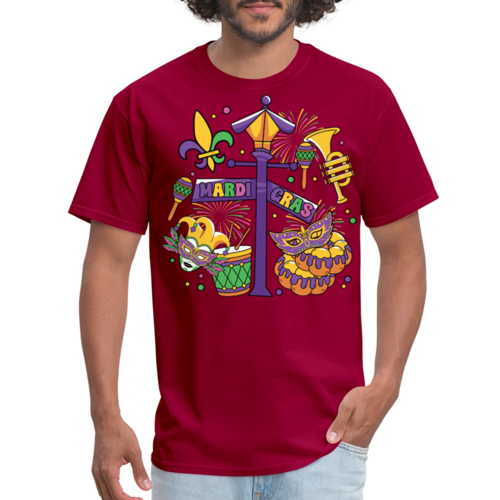 Funny And Festive Mardi Gras Outfit Mardi Gras Party T-Shirt - dark red