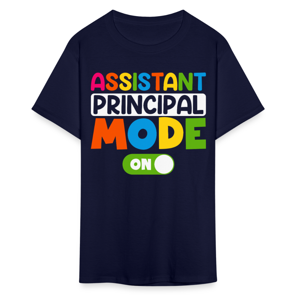 Funny Assistant Principal Shirts For Teachers Principal Mode ON T-shirt - navy