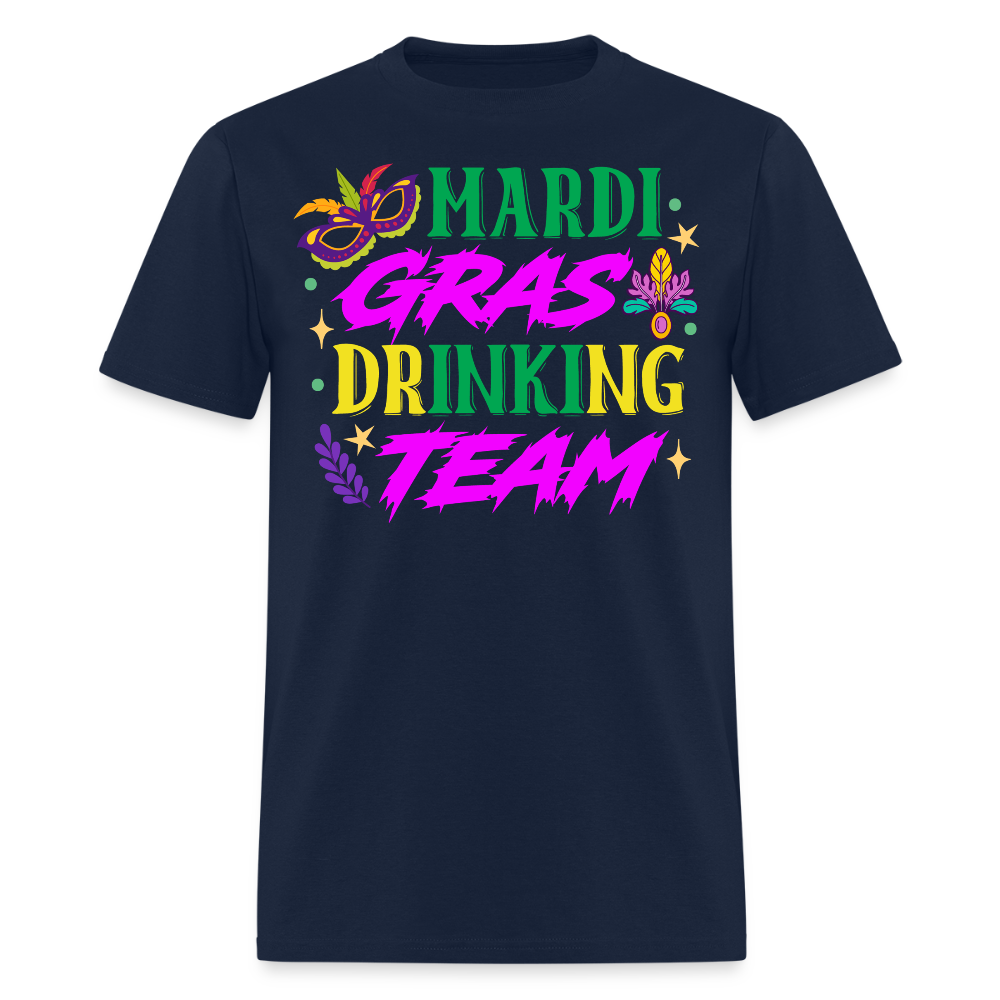 Funny Mardi Gras Party Tee Mardi Gras Drinking Team T-shirt - navy