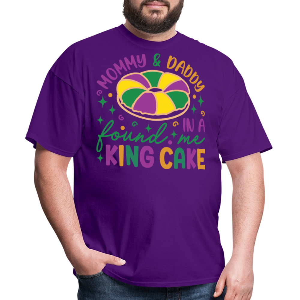 Mommy And Daddy Found Me In A King Cake Unisex T-Shirt - purple