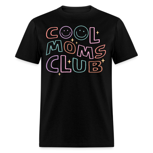 Colorful Mom Tee With Smiley Face T-shirt - black