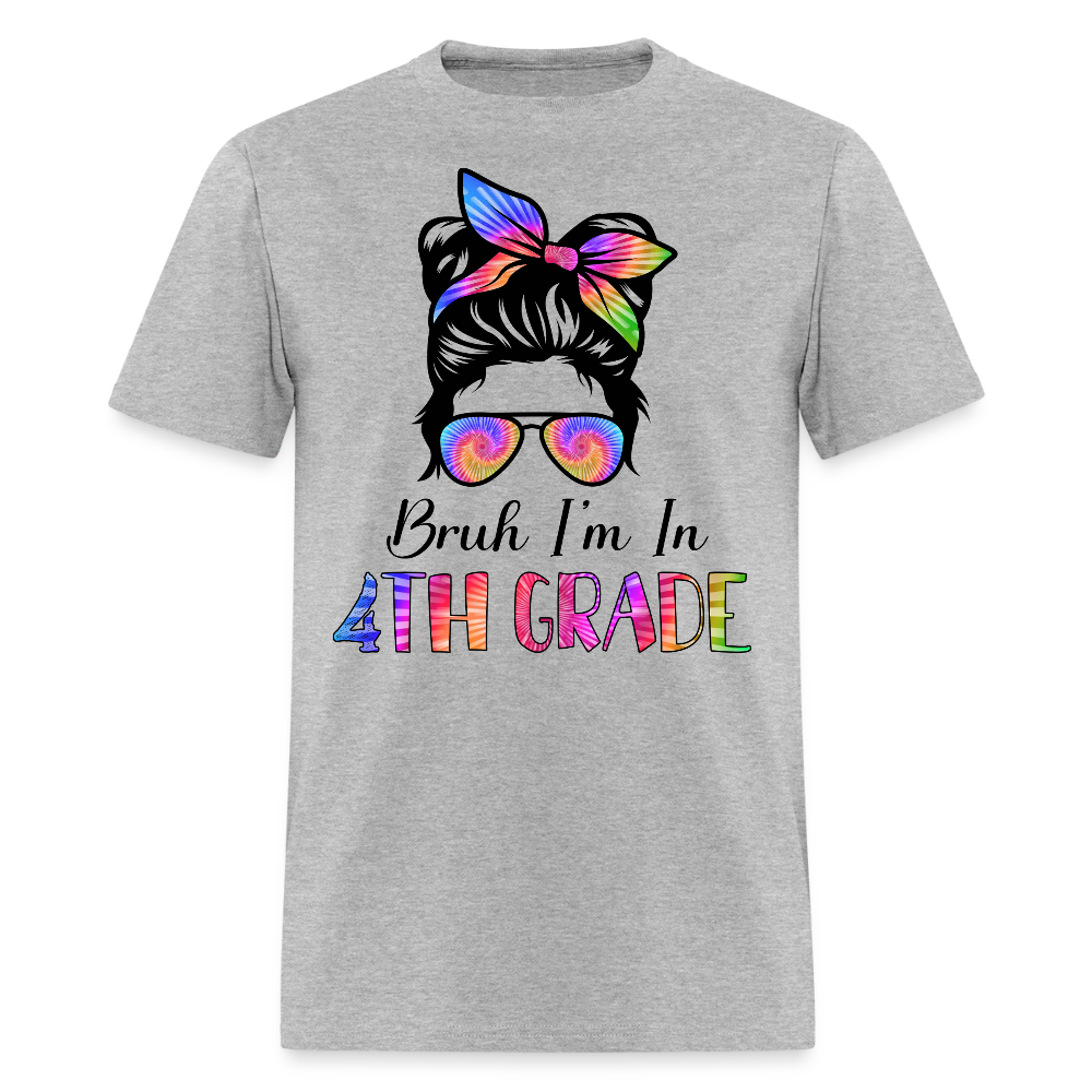 Bruh I'm In 4th Grade Back To School T-Shirt - heather gray