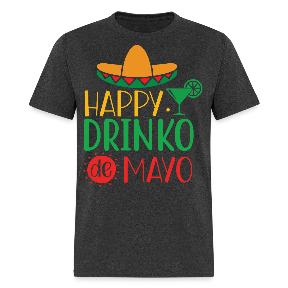 Funny Cinco de Mayo Tee For Parties Drinko de Mayo T-shirt - heather black