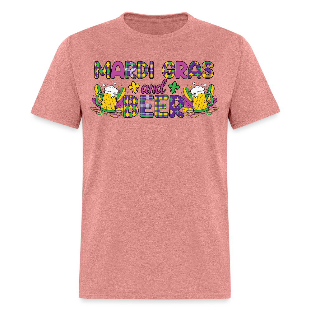 Drinking Team Mardi Gras Beer Party Classic T-shirt - heather mauve