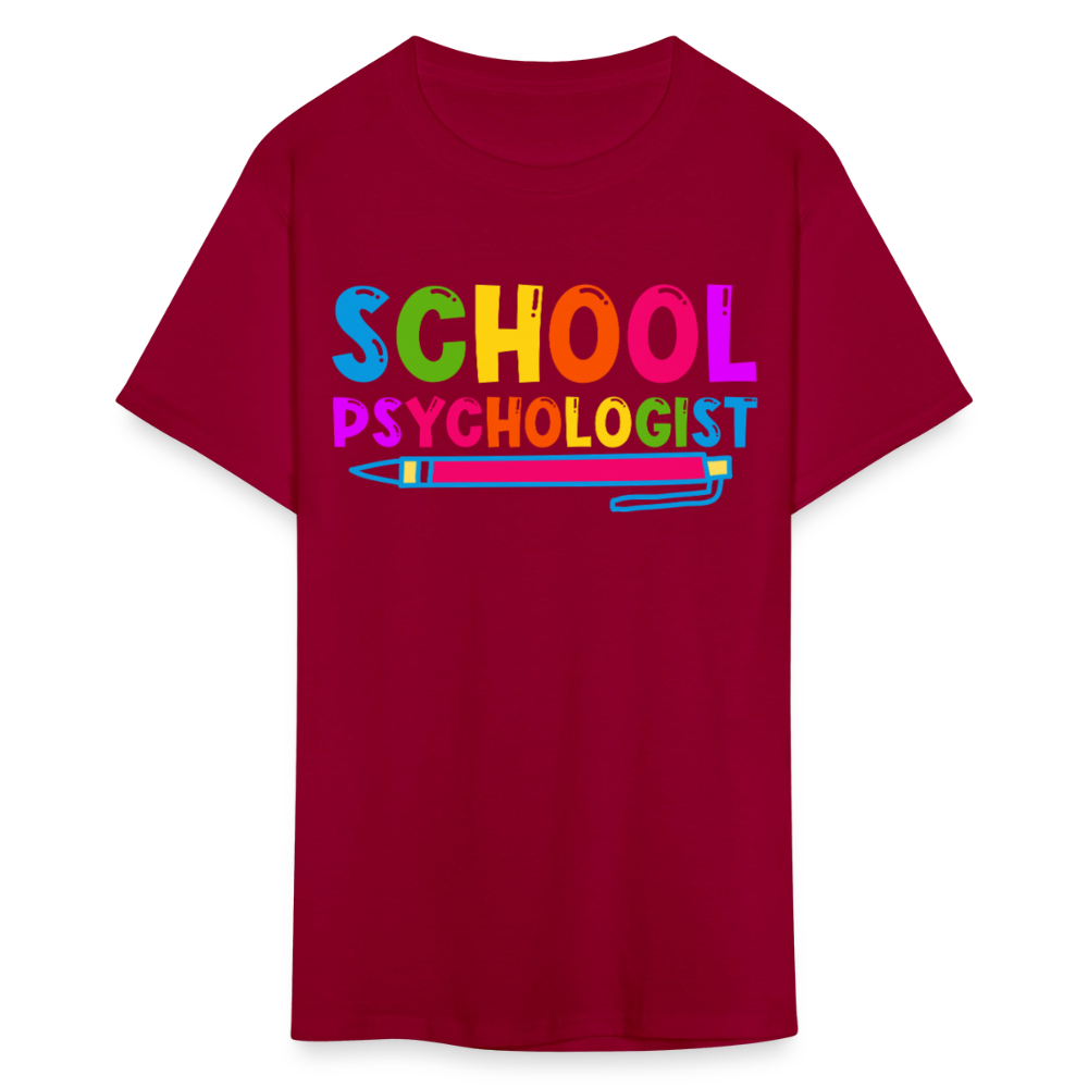 Best Gifts For School Psychologists Mental Health Unisex T-Shirt - dark red