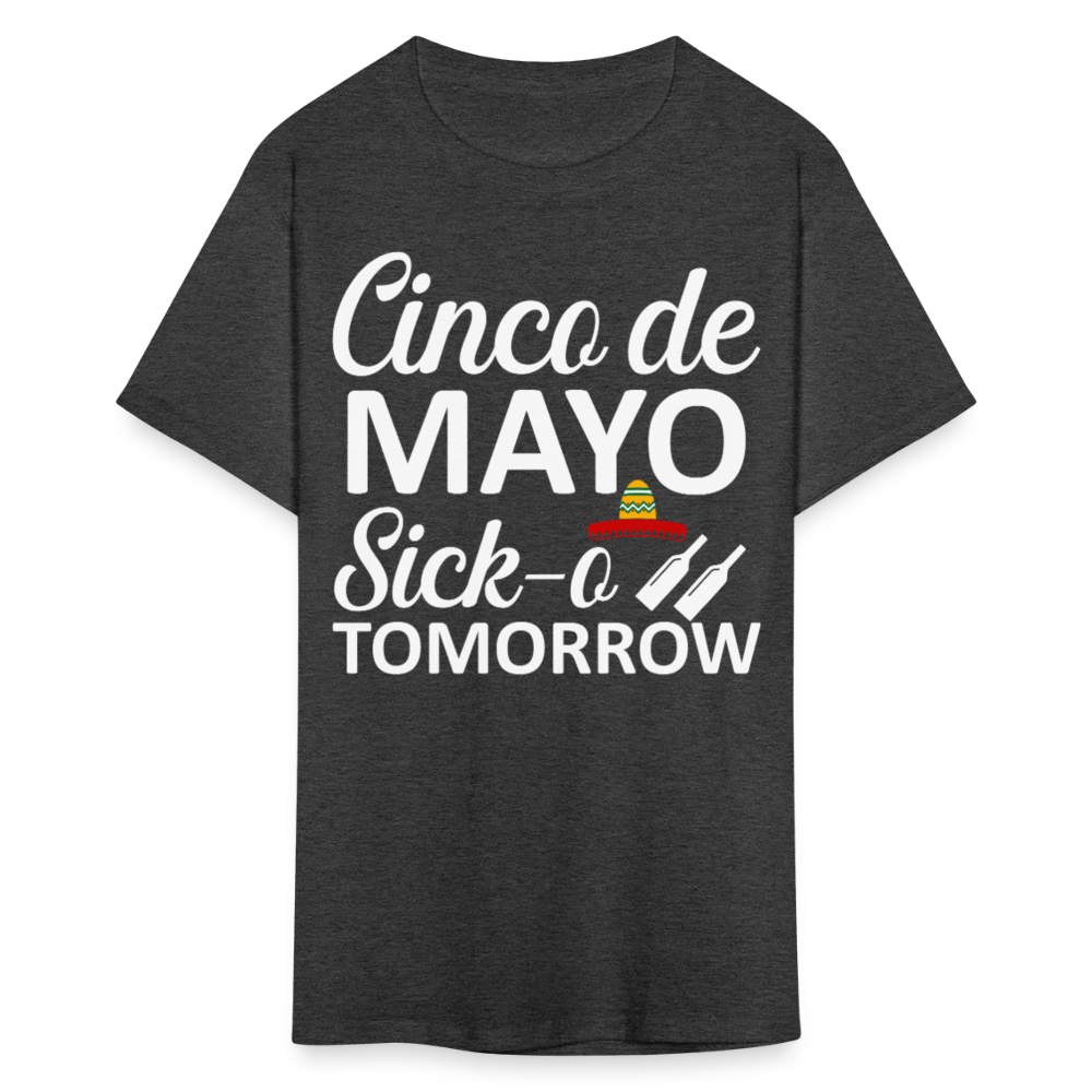 Sick-o Tomorrow Funny Mexican Holiday T-Shirt - heather black