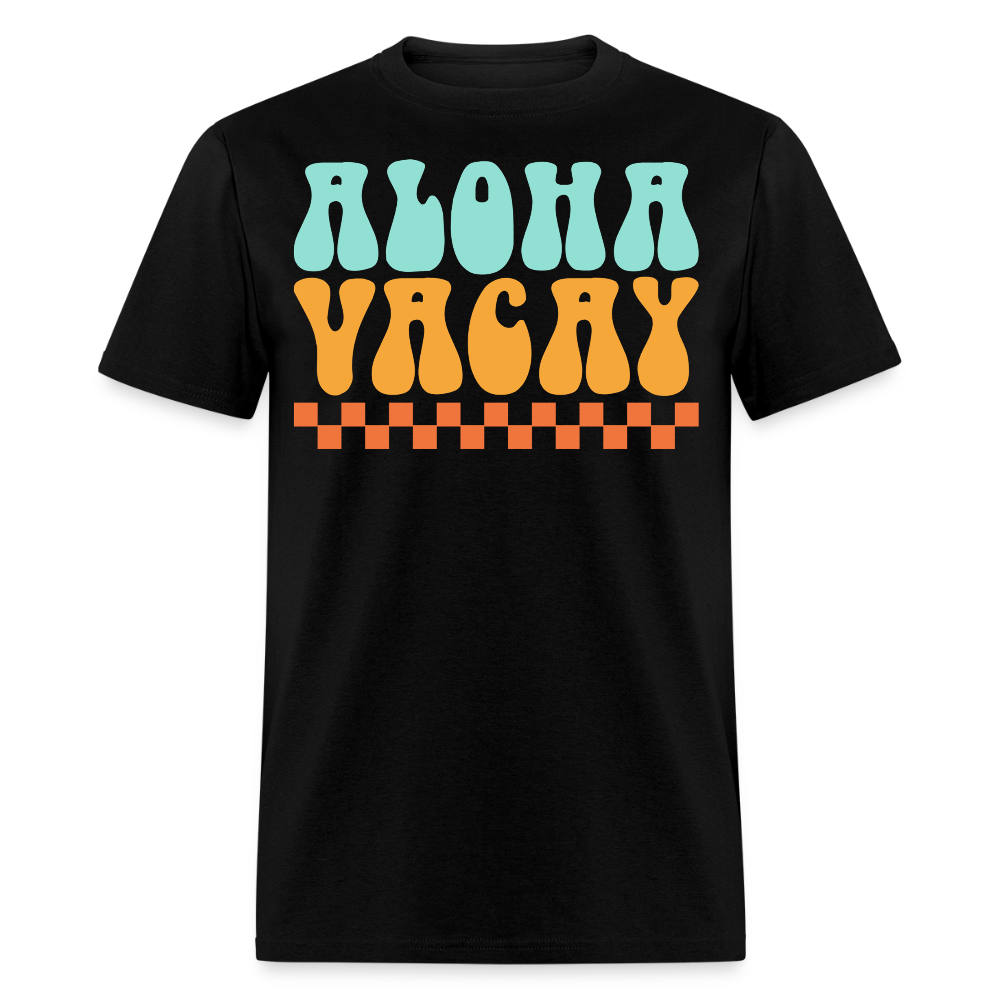 Retro Aloha Vacation Groovy Summer T-shirt - black