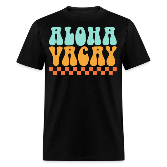Retro Aloha Vacation Groovy Summer T-shirt - black