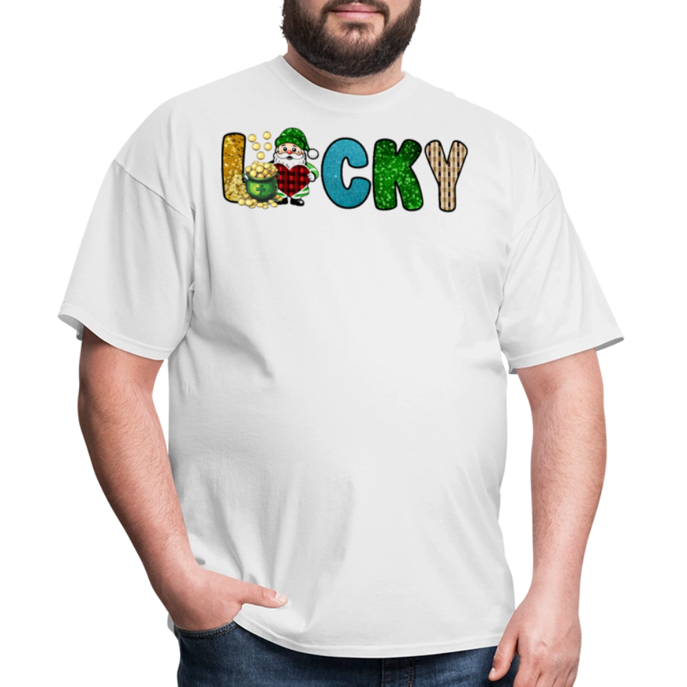 St Patrick’s Day Lucky Gnome T-shirt - white