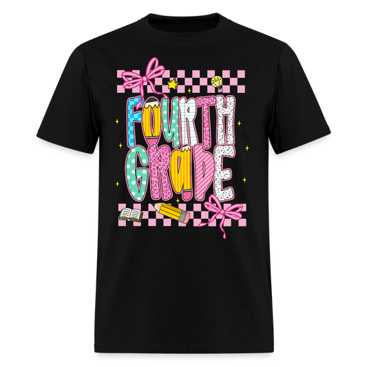 Back To School Fourth Grade Teacher Gift T-Shirt - black